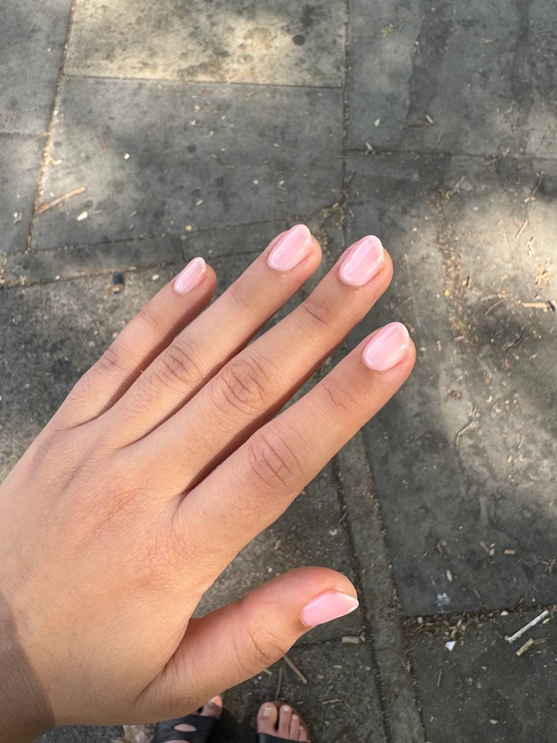 Spa Pedicure - light pink nails